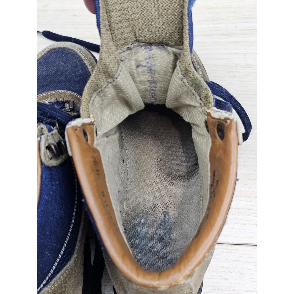 Vintage Vasque Skywalk Gore-Tex Hiking Boots Mens 8 Italy‎ Cow Suede Canvas 7534